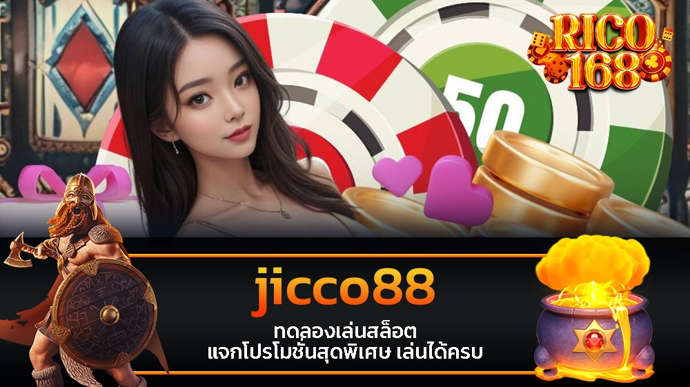 rico168 jicco88 ทดลองเล่นสล็อต แจกโปรโมชั่นสุดพิเศษ เล่นได้ครบ